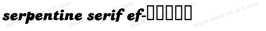 serpentine serif ef字体转换